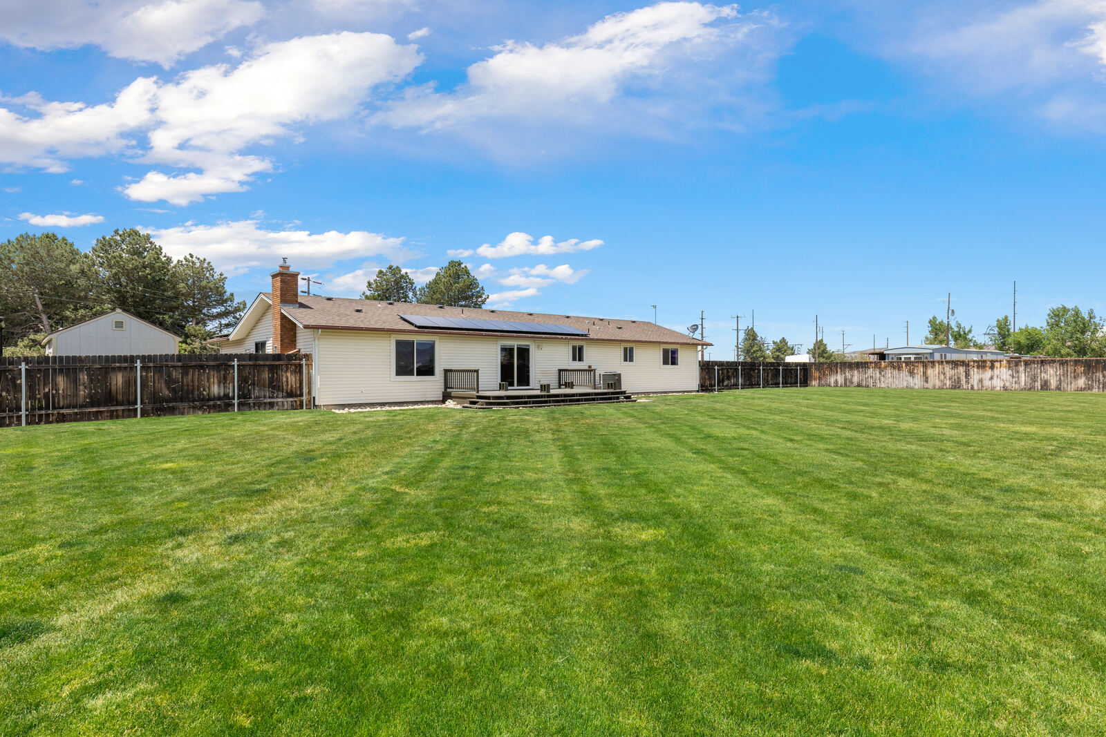 Fenced yard