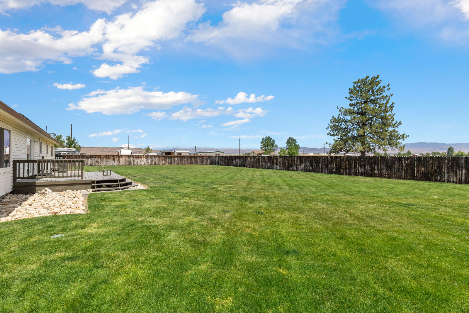 Backyard with deck